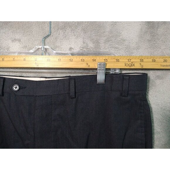 Brooks Brothers Dress Pants Mens 38x34 Gray Wool Flat Front Straight Leg Preppy - Picture 3 of 8